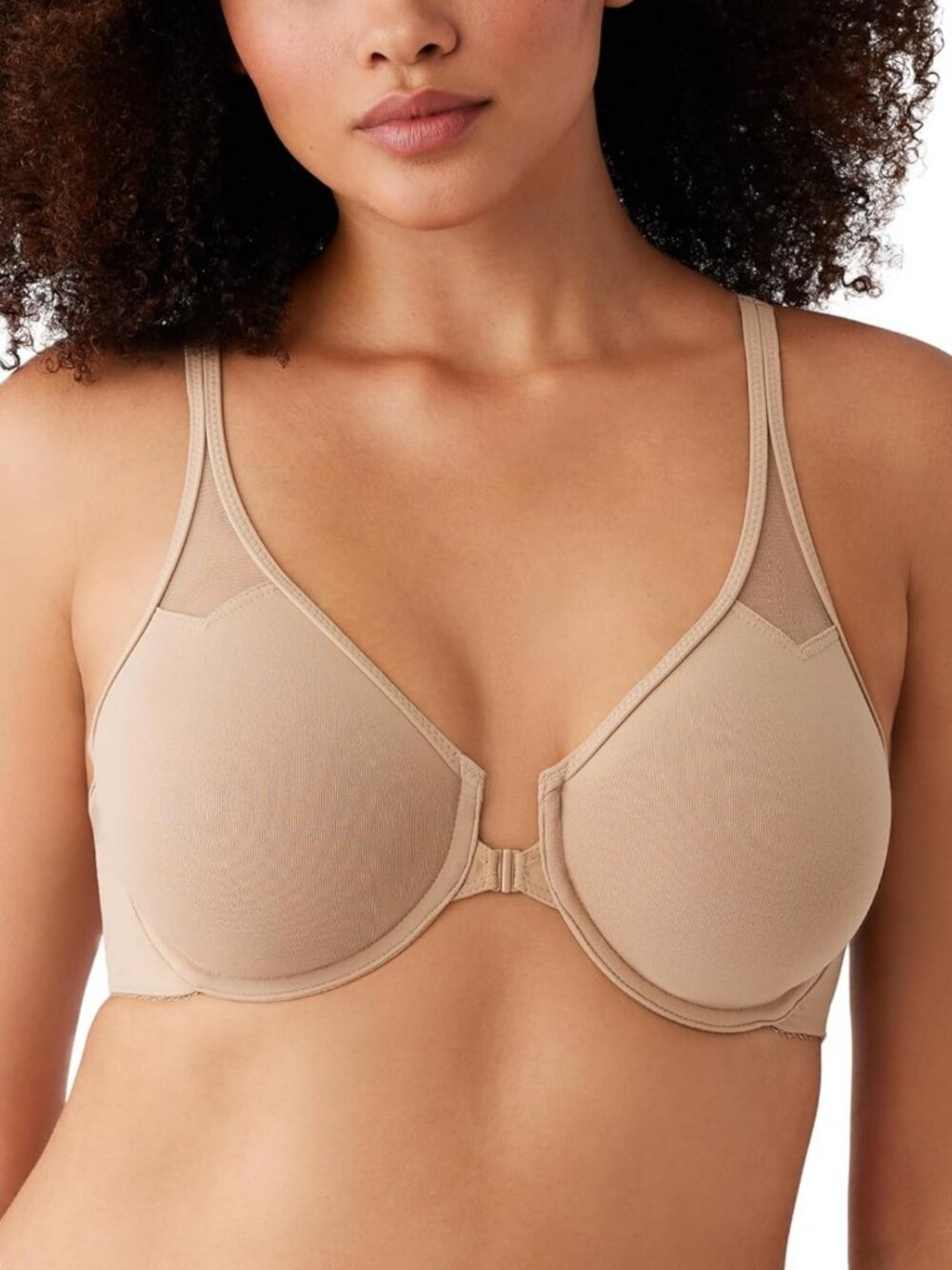Unlined Front Close Underwire Racerback Bra for Women - Comfortable & Supportive